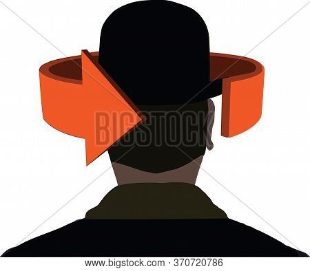 Man On His Back With The Black Cylinder