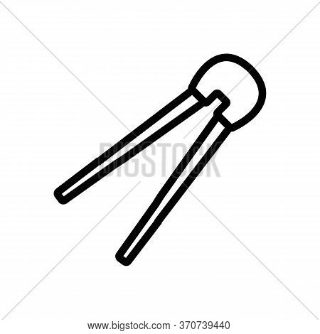 Training Sushi Sticks Icon Vector. Training Sushi Sticks Sign. Isolated Contour Symbol Illustration