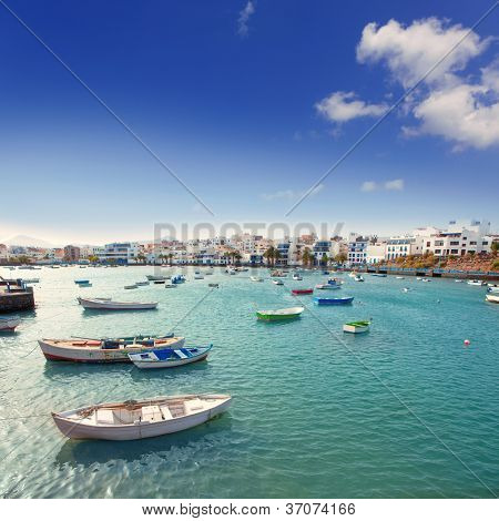 Arrecife Lanzarote Charco de San Gines imbarcazioni nelle isole Canarie