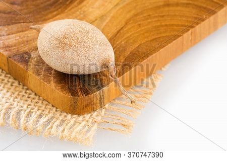 Tamarind Tropical Fruit - Tamarindus Indica. White Background