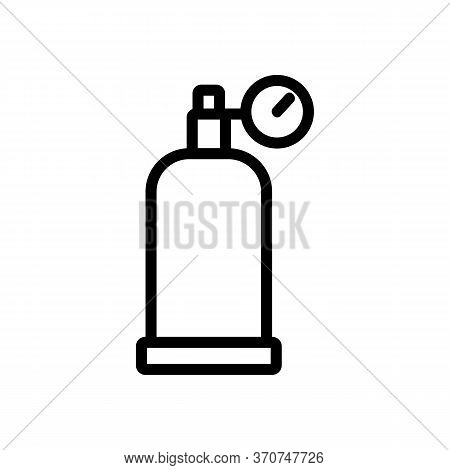 Paintball Smoking Grenade Icon Vector. Paintball Smoking Grenade Sign. Isolated Contour Symbol Illus