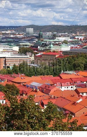 Gothenburg City In Sweden. Aerial View Of Haga District.