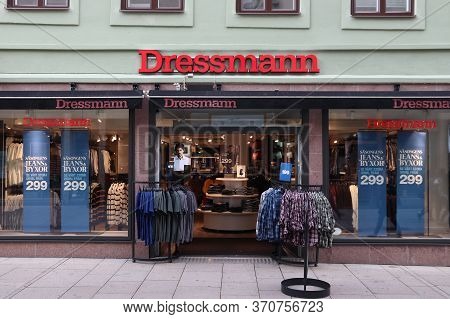 Gothenburg, Sweden - August 26, 2018: Dressmann Store At Kungsgatan Street In Gothenburg, Sweden. Dr