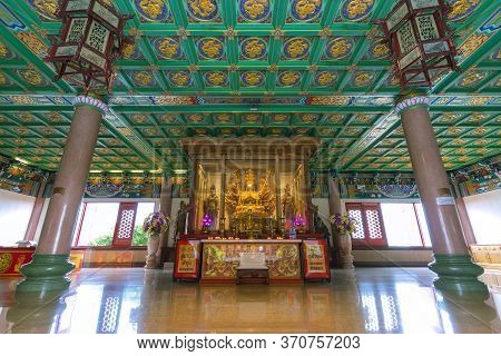 Wat Leng Nei Yi 2 Has Beautiful Architecture Of Chinese Temple In Bang Bua Thong, Nonthaburi Provinc