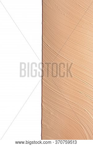 Texture Of Liquid Foundation. Close Up Of Face Liquid Foundation Texture. Background Made Of Liquid 