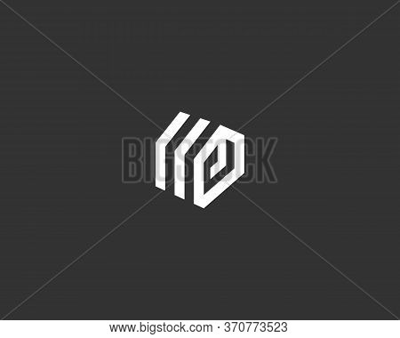 Abstract Construction Building House Geometric Logo Icon Design Modern Illustration. Minimal Real Es