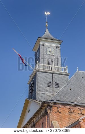 Tower Of The Historic Church In Rijssen, Netherlands