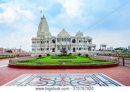 Prem Mandir Is A Hindu Temple Dedicated To Shri Radha Krishna In Vrindavan Near Mathura City In Utta