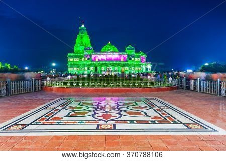 Prem Mandir Is A Hindu Temple Dedicated To Shri Radha Krishna In Vrindavan Near Mathura City In Utta