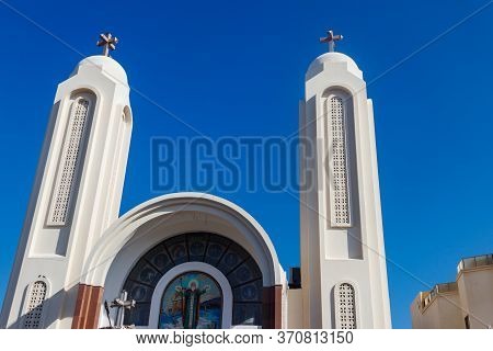 Facade Of Coptic Orthodox Church In Hurghada, Egypt