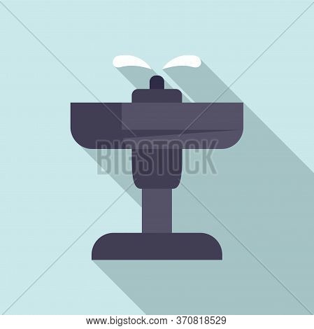 Drop Drinking Fountain Icon. Flat Illustration Of Drop Drinking Fountain Vector Icon For Web Design