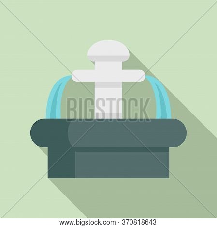 Central Park Drinking Fountain Icon. Flat Illustration Of Central Park Drinking Fountain Vector Icon
