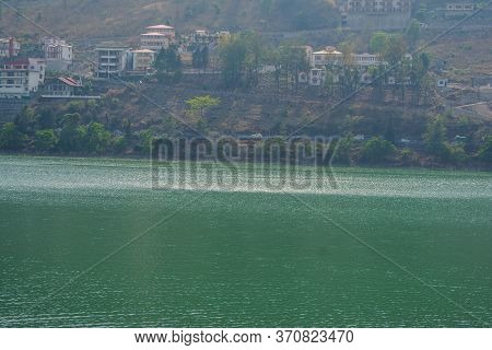 Beautiful Bhimtal Lake Is A Lake In The Town Of Bhimtal, In The Indian State Of Uttarakhand