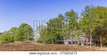 Rijssen, Netherlands - April 27, 2020: Panorama Of The Restaurant At The Lemelerberg Hill In Overijs