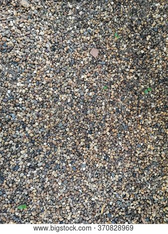 Curbstone Conglomerate Beach Rock Background Texture Small Round Pebbles