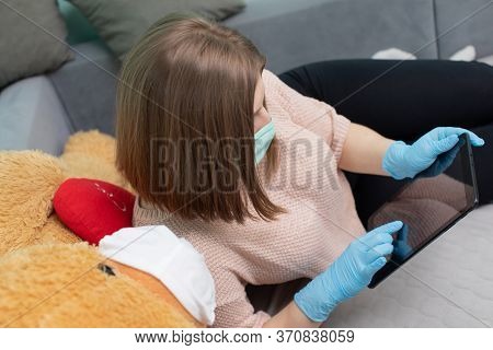 A Teenager With Her Beloved Plush Companion Tries To Study For The Matriculation Examination. Togeth