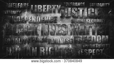 Black Lives Matter Text Over Grunge Texture Background 3d Illustration