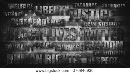 Black Lives Matter Text Over Grunge Texture Background 3d Illustration
