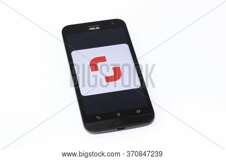 Kouvola, Finland - 23 January 2020: Shutterstock Contributor App Logo On The Screen Of Smartphone As