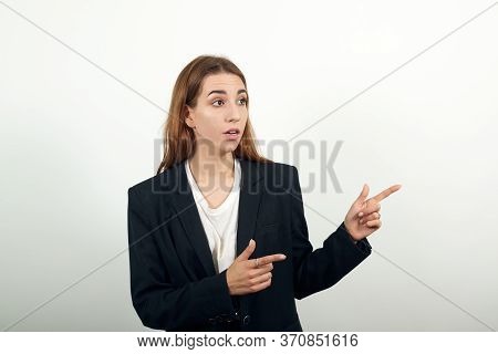 Hand Pointer With Forefinger Pointing Aside. Index Finger To Show Direction. Means Choosing, Introdu