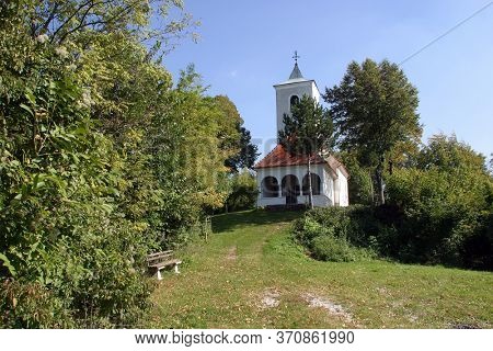 GORICA LEPOGLAVSKA, CROATIA - OCTOBER 08, 2016: Chapel of Saint John the Baptist in Gorica Lepoglavska, Croatia
