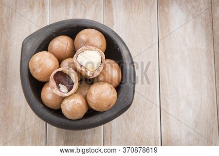 Macadamia Nuts - Macadamia Integrifolia. Text Space