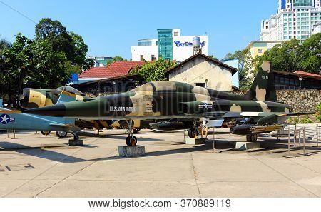 Ho Chi Minh City, Vietnam - March 28, 2019: American Light Fighter Northrop F-5a In War Remnants Mus