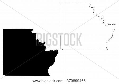 Brown County, Illinois (u.s. County, United States Of America, Usa, U.s., Us) Map Vector Illustratio