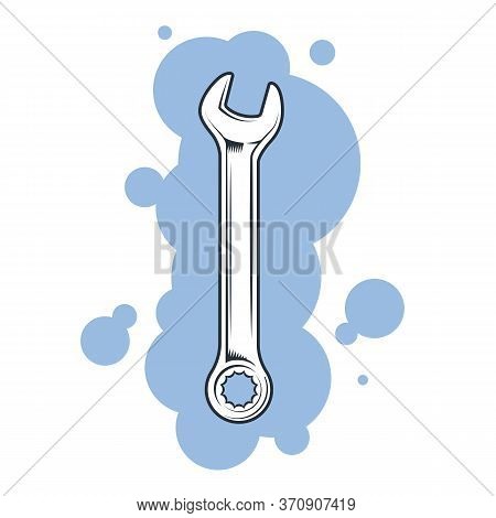 Wrench. Hand Wrench Tool Or Spanner. Tools And Repair. Vector Illustration.