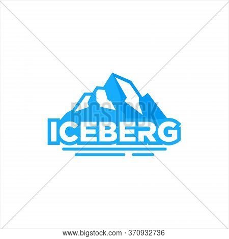 Simple Iceberg Mountain Nature Vector Logo Design Template. Landscape Icon Or Sticker Label Inspirat