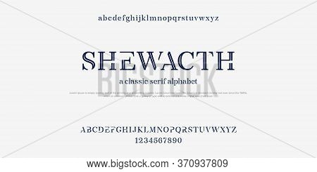 Classic Typography Font Alphabet Design Vector Illustration.