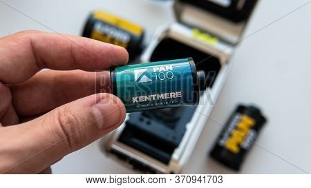 Kyiv, Ukraine -11 June  2020:  Black And White Film For Manual Development And Printing