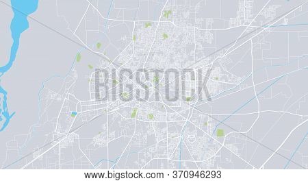 Urban Vector City Map Of Multan, Pakistan