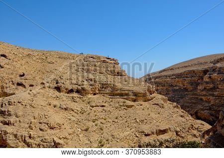 Gorge Of The Kedron Stream Israel, Palestine. Savva Monastery Is Consecrated Over The Kedron Valley 