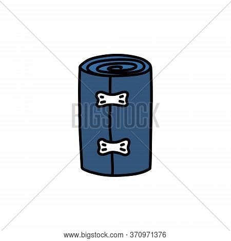 Elastic Bandage Doodle Icon, Vector Color Illustration