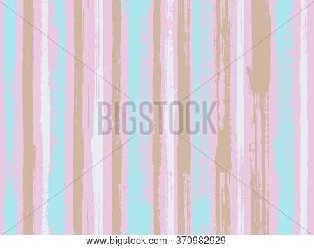 Watercolor Strips Seamless Vector Background. Parellel Gouache Vertical Lines Seamless Backdrop. Str