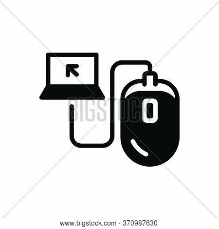 Black Solid Icon For Control Command Monitoring Curb Mouse Device