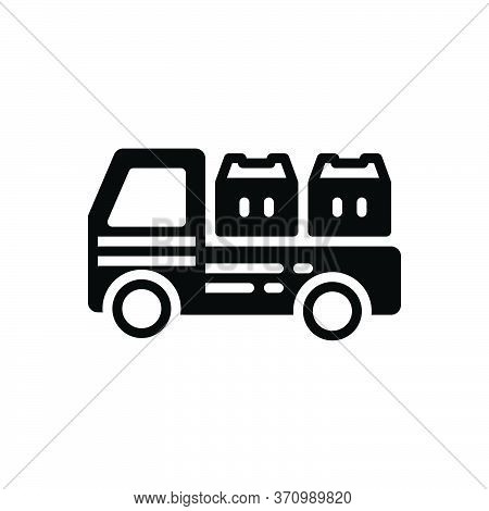 Black Solid Icon For Cargo Goods Wares Stock Commodities  Shipping  Freight