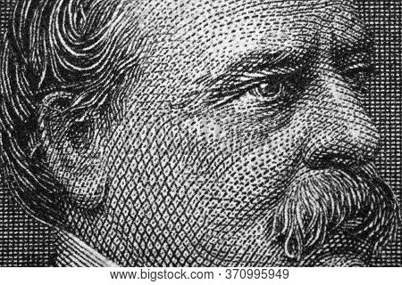 Grover Cleveland A Close-up Portrait From Old Dollars