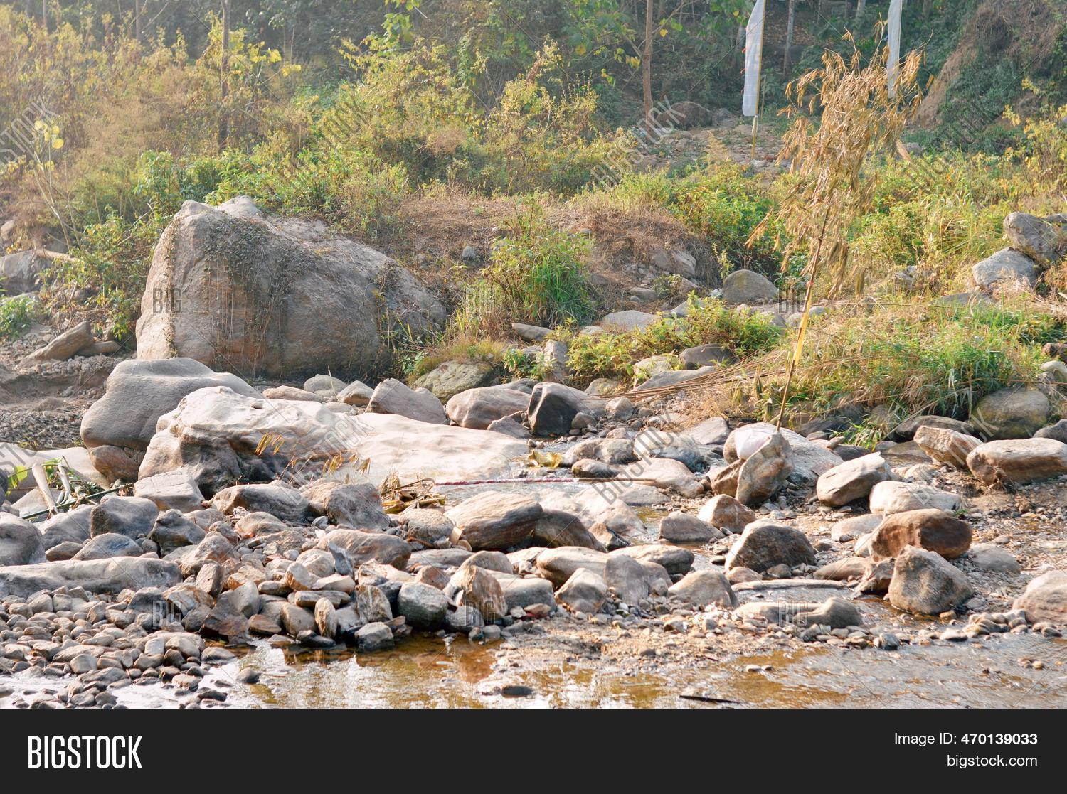 Large Angular Rocks River Large Igneous River Image & Photo (Free Trial) | Bigstock