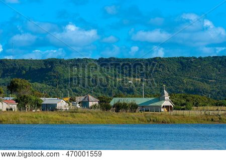 Church Of The Little Village Named Cucao At Chiloe Island, Chile