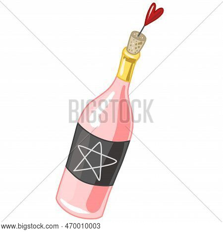 Bottle, Creepy Valentine Clipart, Spooky Valentine, Pastel Goth Digital Stickers, Alternative Valent