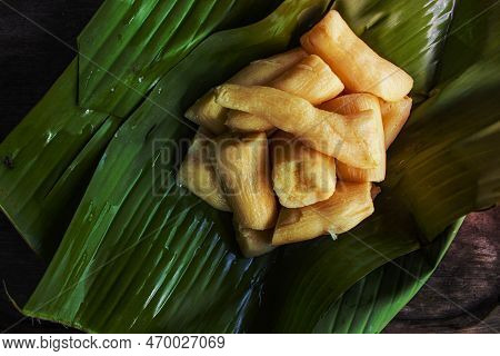Tapai Or Tape Or Peuyeum Are Traditional Foods / Snacks From Indonesia, Made From Fermented Cassava.