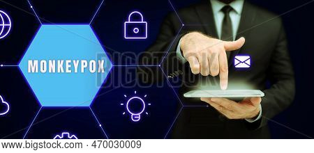 Text Showing Inspiration Monkeypox. Internet Concept Poxvirus Of Africa Caused By Chiefly In Wild Ro