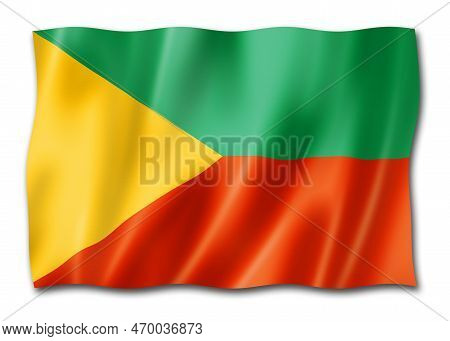 Zabaykalsky State - Krai -  Flag, Russia Waving Banner Collection. 3d Illustration