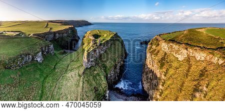 Dunseverick Castle Is Located West Of The Village Of Dunseverick, In County Antrim, In Northern Irel