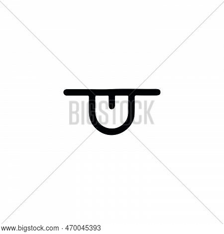 Tongue Icon. Simple Style Fissured Tongue Poster Background Symbol. Smooth Tongue Sign. Tongue T-shi