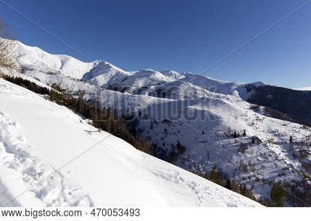 View Of Winter Landscape In Ponte Di Legno