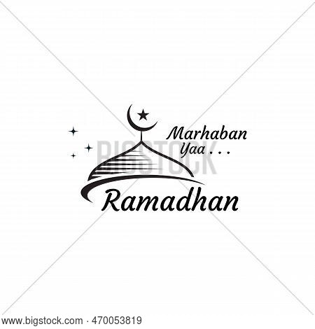 Marhaban Ya Ramadhan Logo Template And Islamic Symbol