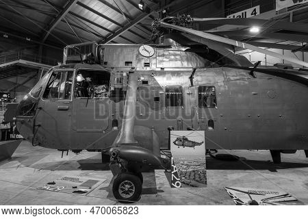 Yeovilton.somerset.united Kingdom.october 23rd 2022.a Westland Sea King Hc.4 Za298 Is On Display At 